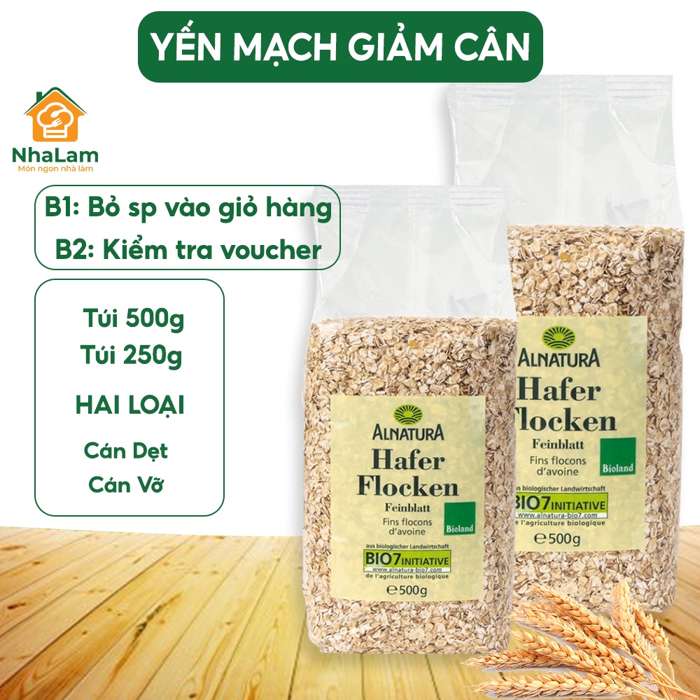 [Mã GROSALE giảm 10% đơn 150K] Yến Mạch Giảm Cân Cán Dẹt &amp; Cán Vỡ Ăn Kiêng Tiện Lợi NHA LAM FOOD