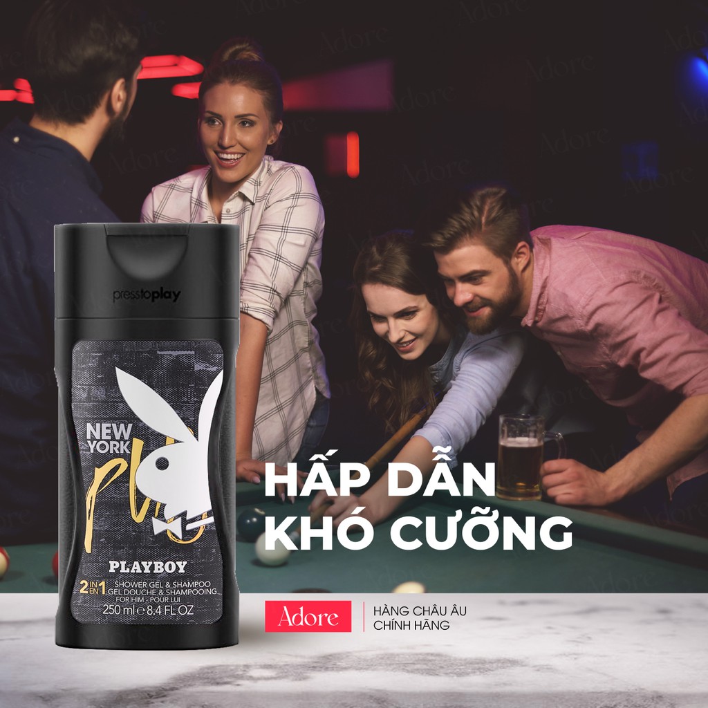 [Chính Hãng - Châu Âu] Sữa Tắm Gội Hương Nước Hoa Playboy Newyork 250ml