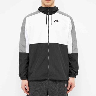 [𝗢𝗡𝗘𝗪𝗔𝗬.𝗦𝗽𝗼𝗿𝘁𝘀𝘄𝗲𝗮𝗿] Áo khoác thể thao Nike Men's ColorBlock Retro Black White Grey Jacket | Size M,L - MS:18