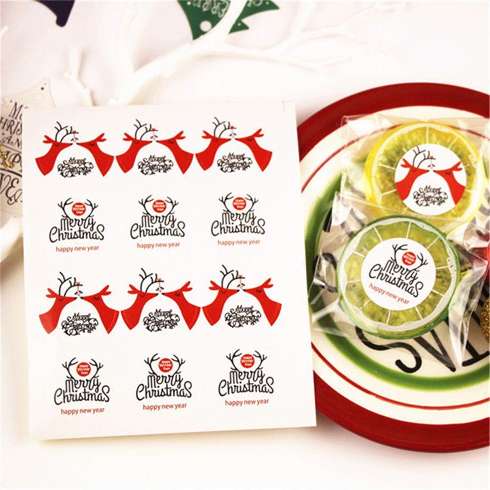 NIUYOU Set 5 Tờ Sticker Handmade Dán Trang Trí Giáng Sinh / Tiệc Cưới Mẫu Mới