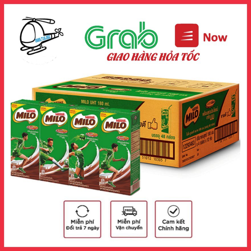 Thùng 48 hộp sữa Milo Thái Lan x 180ml