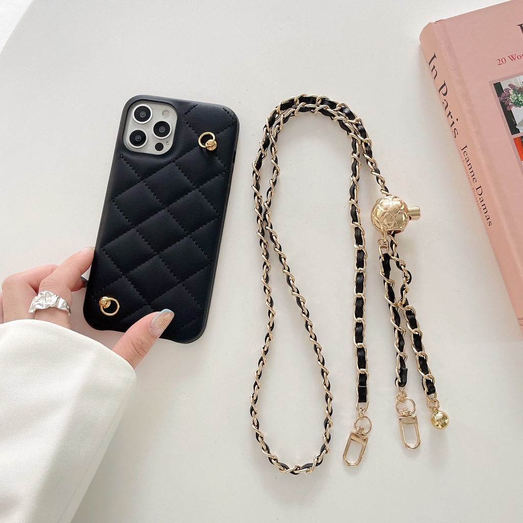 Ốp Điện Thoại Da Cừu Có Dây Đeo Chéo Cho iphone 15 ip 14 13 12 11 pro max xr xs max x 7 8 plus