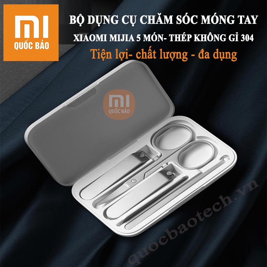 Bộ chăm sóc móng tay 5 món Xiaomi Mijia- Cao cấp, chất lượng với thép không gỉ chuyên dụng 420/430