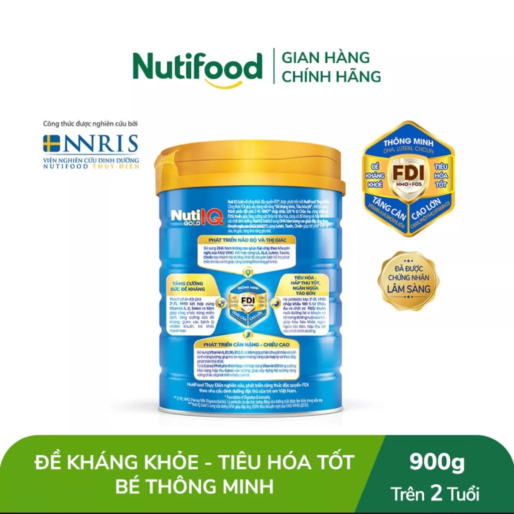 [HSD T9-2023] Combo 2 Hộp Sữa Bột Nutifood Nuti IQ Gold 4 900g/lon