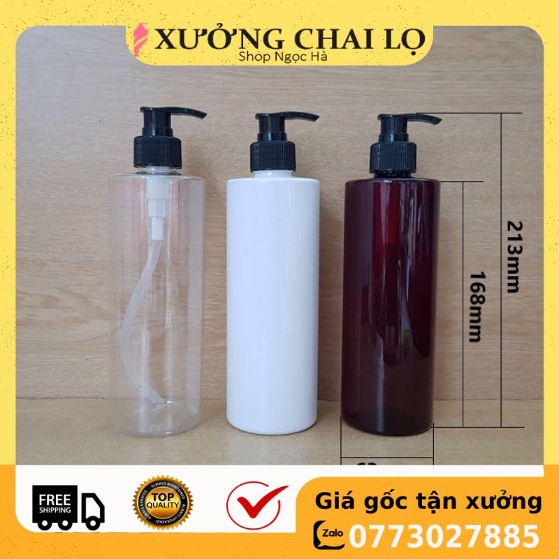 Chai Chiết Mĩ Phẩm ❤ GIÁ RẺ NHẤT ❤ Chai nhựa pet vòi nhấn 500ml cao chiết mỹ phẩm , phụ kiện du lịch