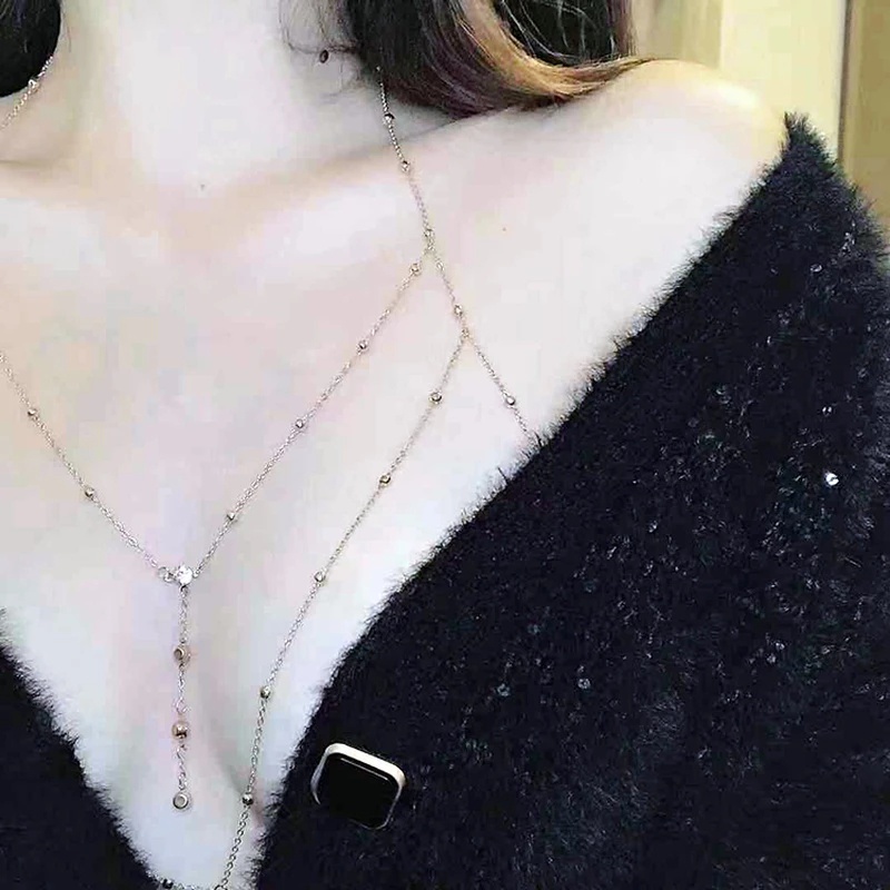 Dây Đeo Cơ Thể Bằng Kim Loại Lấp Lánh Quyến Rũ Cho Nữ