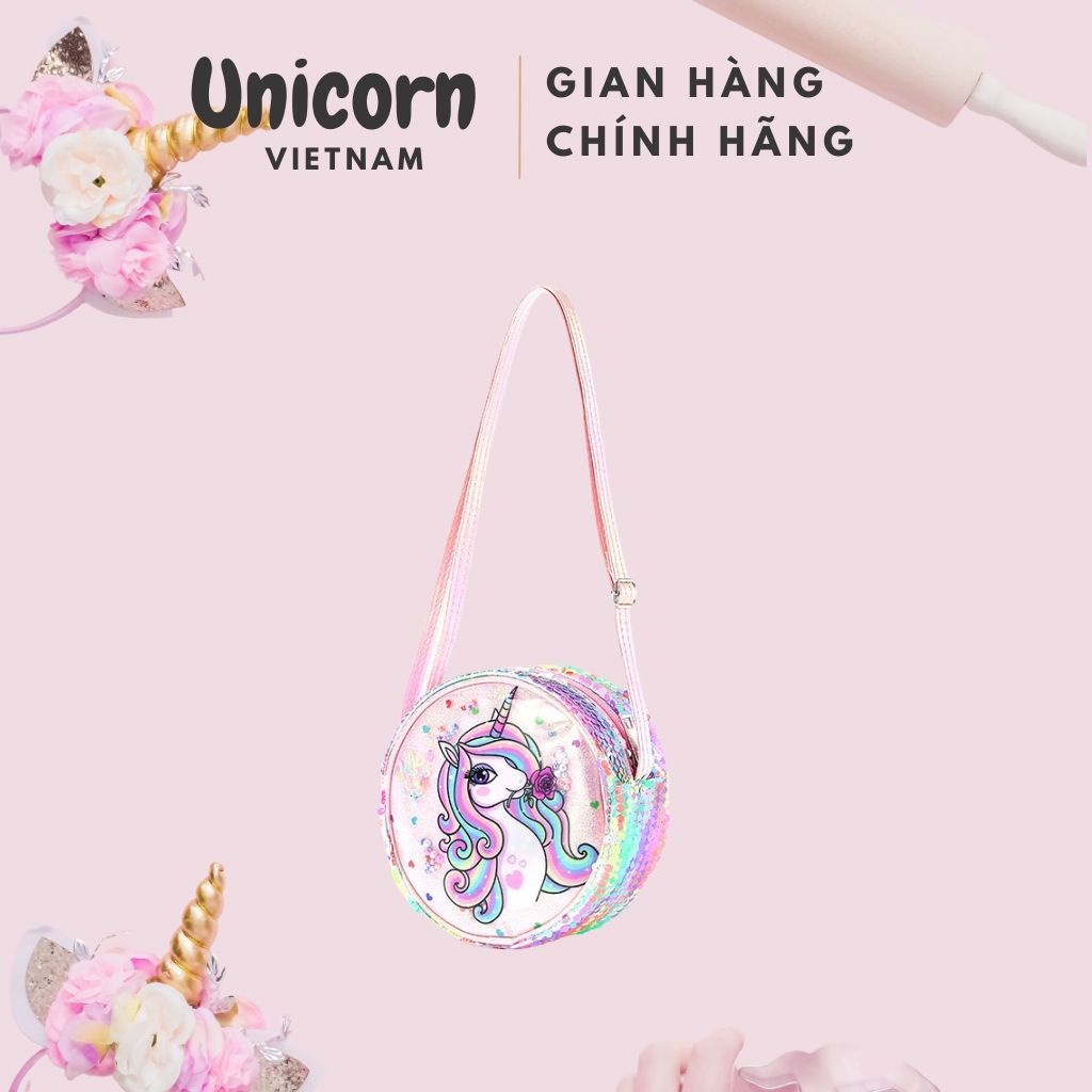 Túi xách nữ giá rẻ túi đeo chéo nữ cho bé lấp lánh Unicorn Vietnam