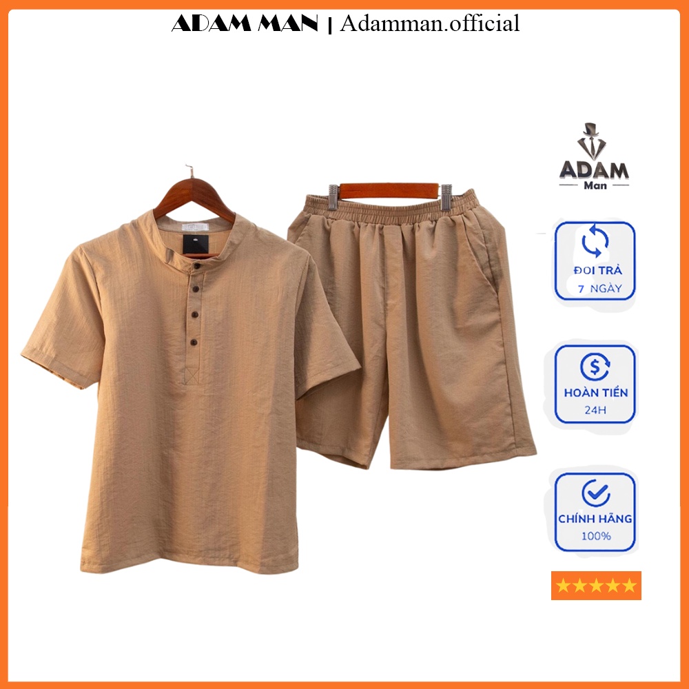 Bộ quần áo đũi nam, chất dày dặn co giãn 4 chiều cực tốt, mát mỏng nhẹ - Adam Man