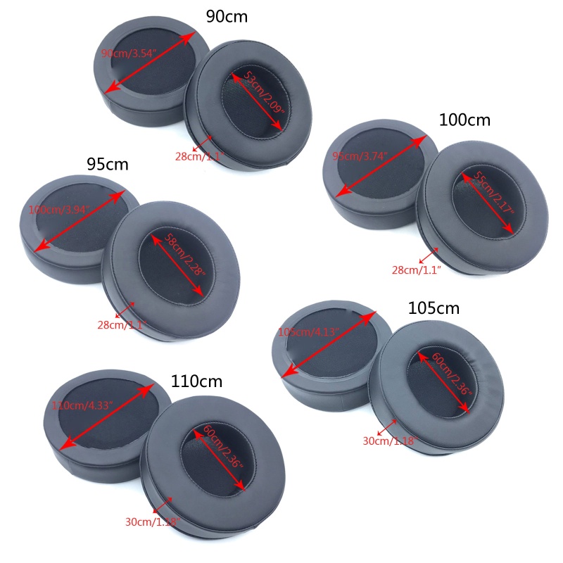 Cặp Mút Đệm Tai Nghe Thay Thế Bằng Da PU Mềm 65-110MM