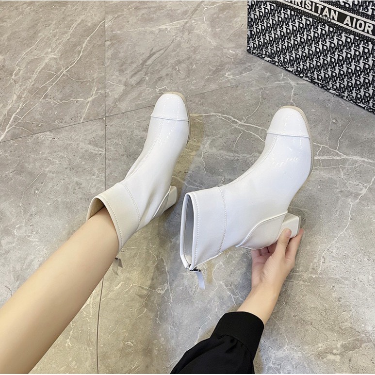 Bốt trơn da bóng gót 6cm | BigBuy360 - bigbuy360.vn