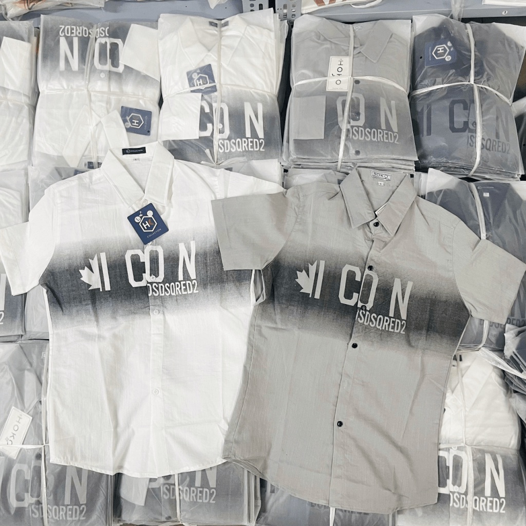 (HCM) ÁO SƠ MI TAY NGẮN LOGO ICCON ĐẲNG CẤP THỜI TRANG NAM LUXURY NAM TÍNH - CHẤT LƯỢNG CHO CÁC ANH EM KME FASHION