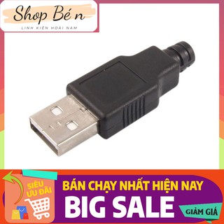 Đầu jack usb a đực, cái kèm vỏ