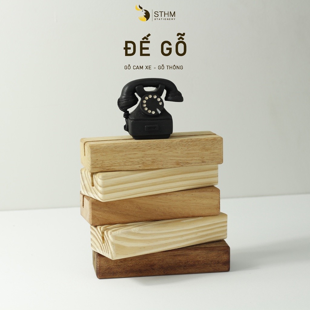 ĐẾ GỖ - Khoét rãnh xéo 6mm - Bản đẹp dùng để decor, menu, tranh ảnh, lịch bàn, bảng tên - STHM stationey