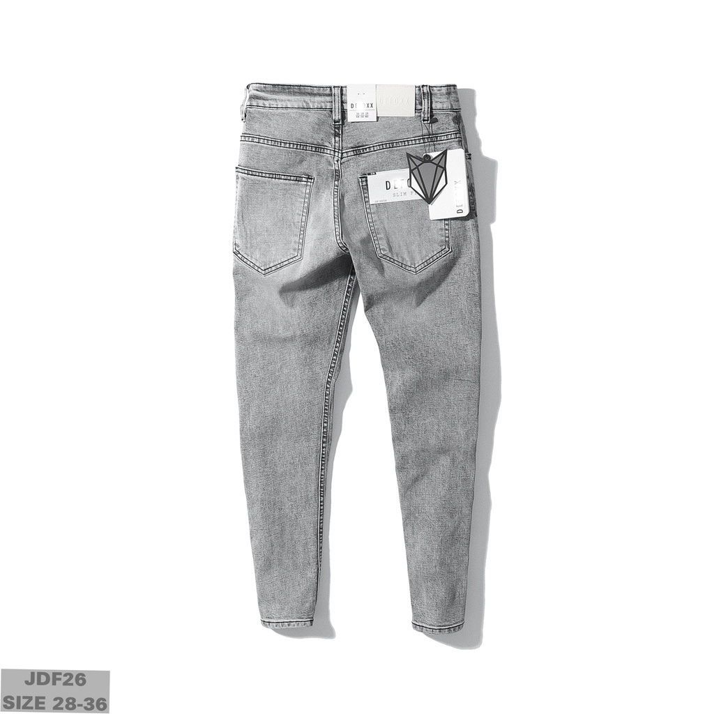 Quần jean màu xám khói - dòng vải gốc đã qua xử lý giặt: bền màu, bền chất, bao giặt máy không ra màu.