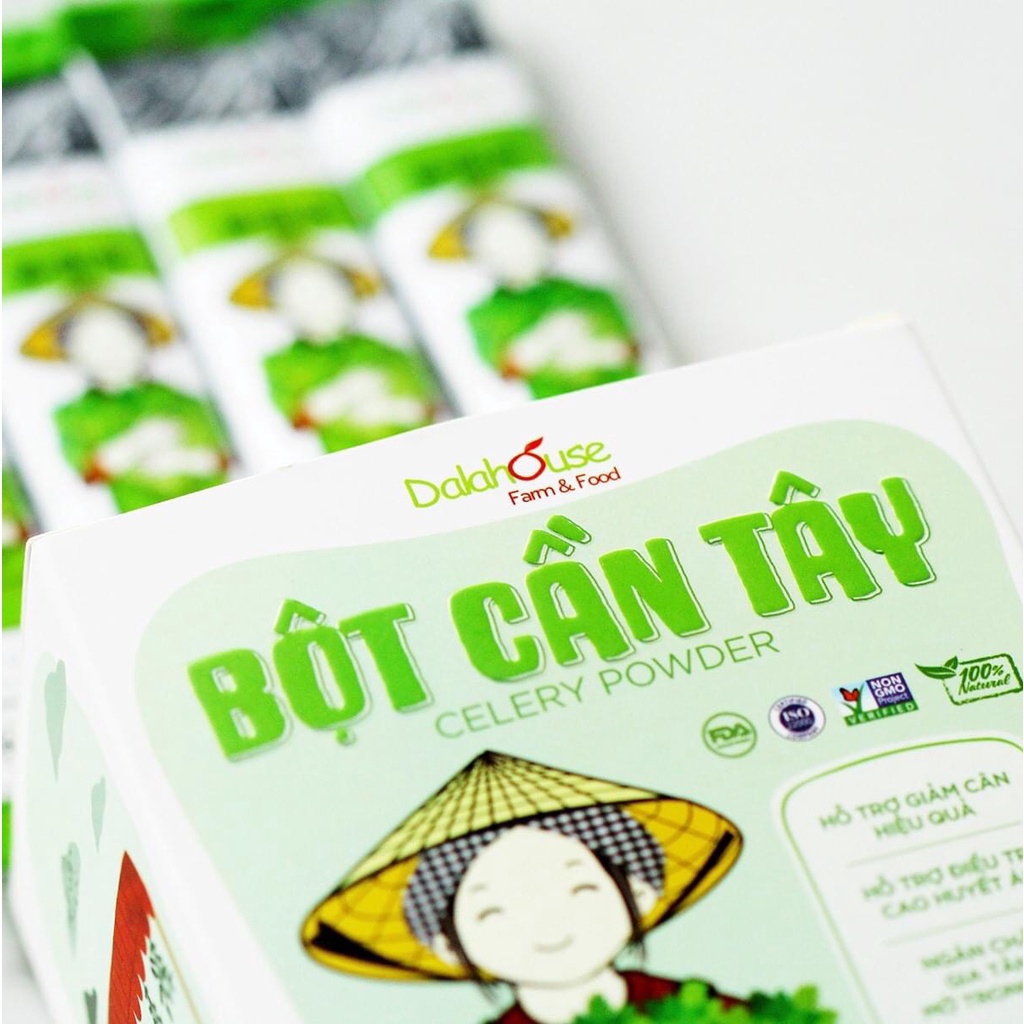 Bột Cần Tây Dalahouse Hộp 60g  - Nguyên chất sấy lạnh