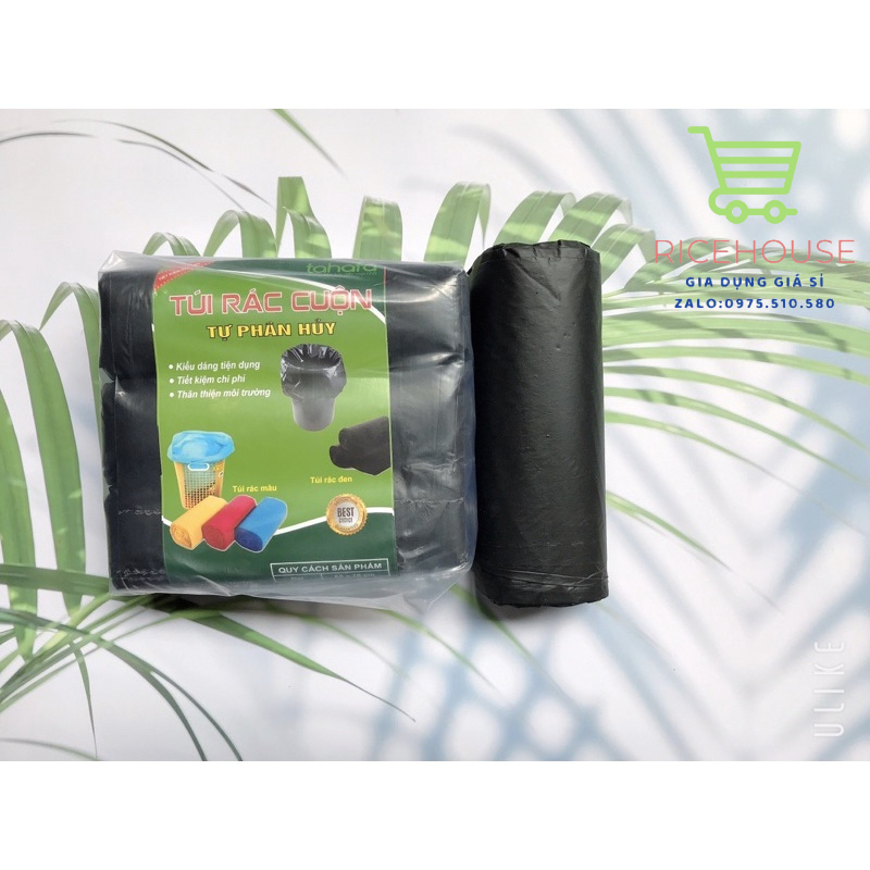 Túi rác tự phân hủy- Bao rác đen kích thước lớn 55*65cm