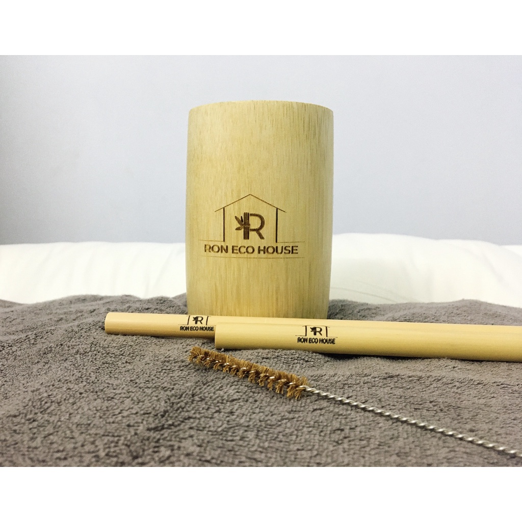 Cốc Tre Thân Thiện Môi Trường Tặng Kèm Ống Hút Tre