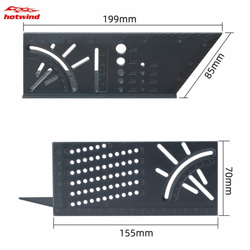 Thước đo góc vuông kỹ thuật 45 độ và 90 độ chuyên dụng