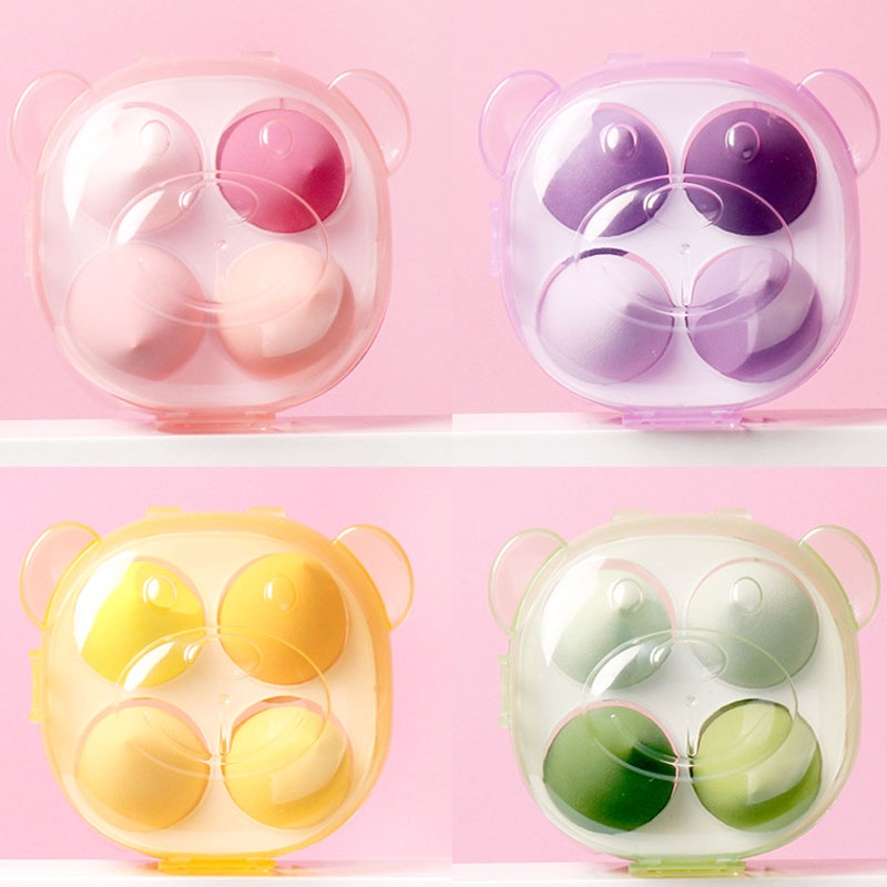Set 4 Mút Trang Điểm Tán Kem Nền Kèm Hộp Đựng