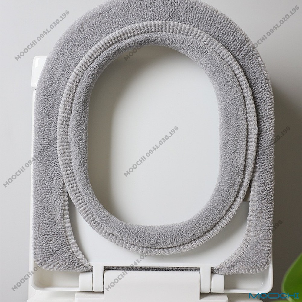Miếng lót bồn cầu, miếng bọc bệ ngồi toilet giữ ấm vào mùa đông chất liệu len dệt kim thân thiện với da