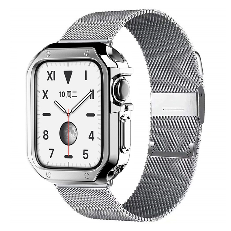 Dây Đeo Inox 44mm 45mm 40mm Cho Đồng Hồ Thông Minh iwatch band 49mm 8 6 7 5 se 4 42mm