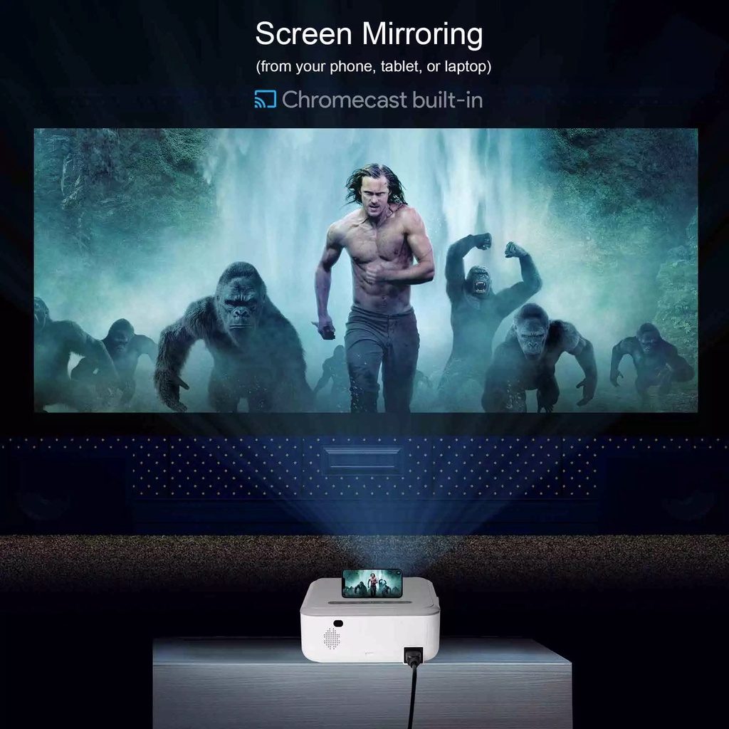 Máy chiếu Mecool Sail Kp1 - Full HD - 700 ansi lumens - Chứng chỉ netflix chuẩn 4K - Google assistant tiếng việt