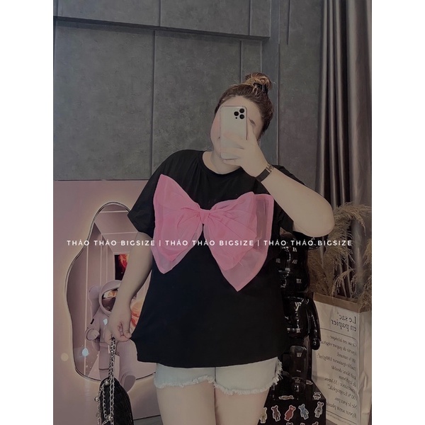 Áo phông nơ ngực siêu to - MÚP BIGSIZE 60-100KG