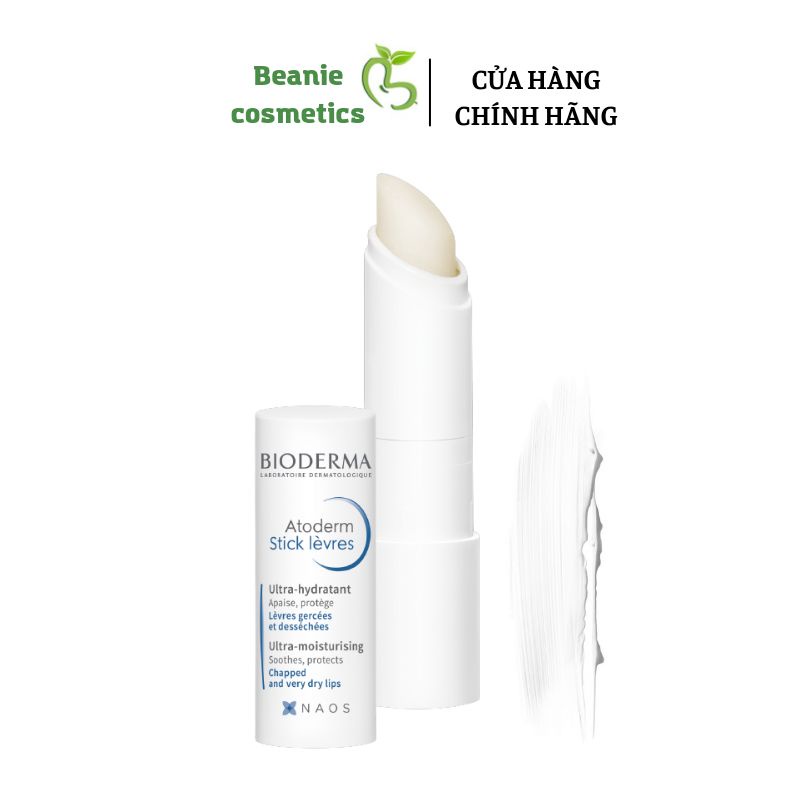Son dưỡng môi Bioderma Atoderm Stick Lèvres 4g nội địa Pháp không màu