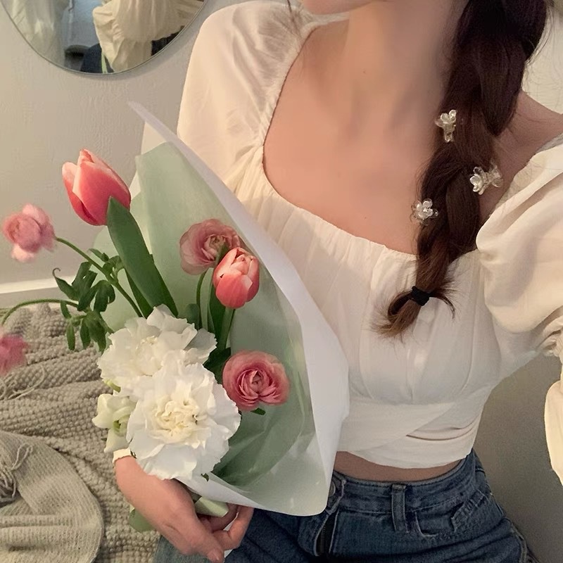 Kẹp Tóc Đính Đá Hình Hoa Mini