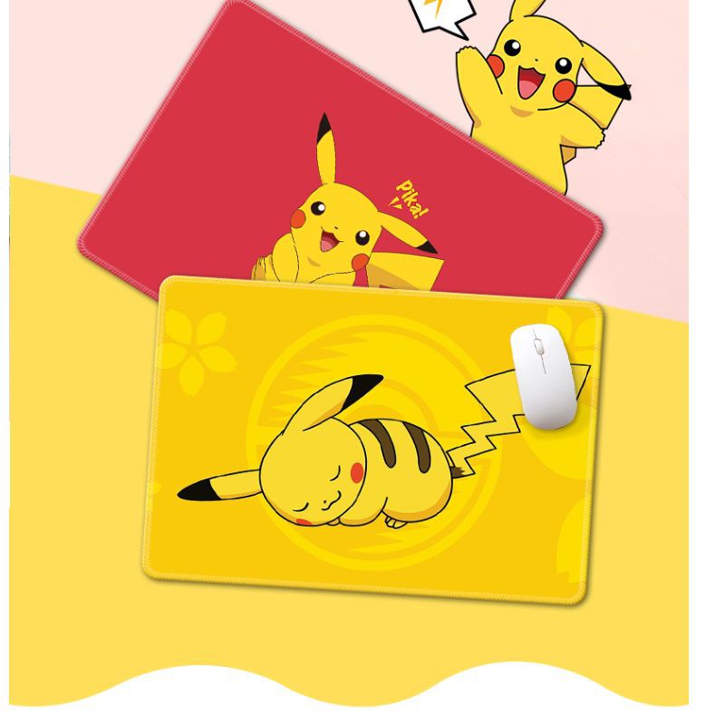 ♜☸♨Pikachu mouse pad small thickened Pokémon cartoon computer pad Learning Office table mat anime game non-slip mat cust