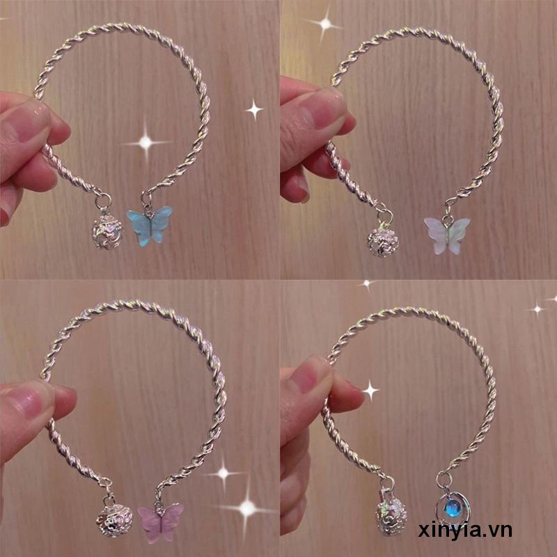 🌺Vòng Đeo Tay Đính Chuông Bướm Có Thể Điều Chỉnh Thời Trang Dành Cho Nữ