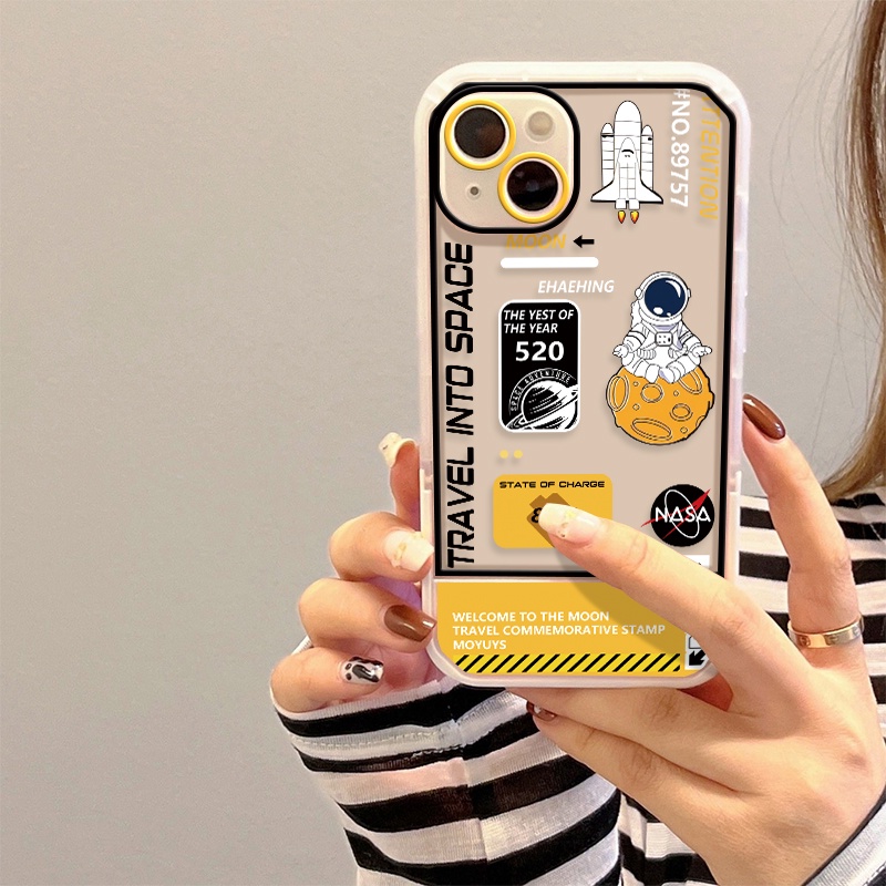 Ốp Điện Thoại Silicon Mềm Chống Sốc Hình Phi Hành Gia Hoạt Hình Cho IPhone 12 11 Pro Max XS X XR 13 Pro 7 8 Plus 6 6S