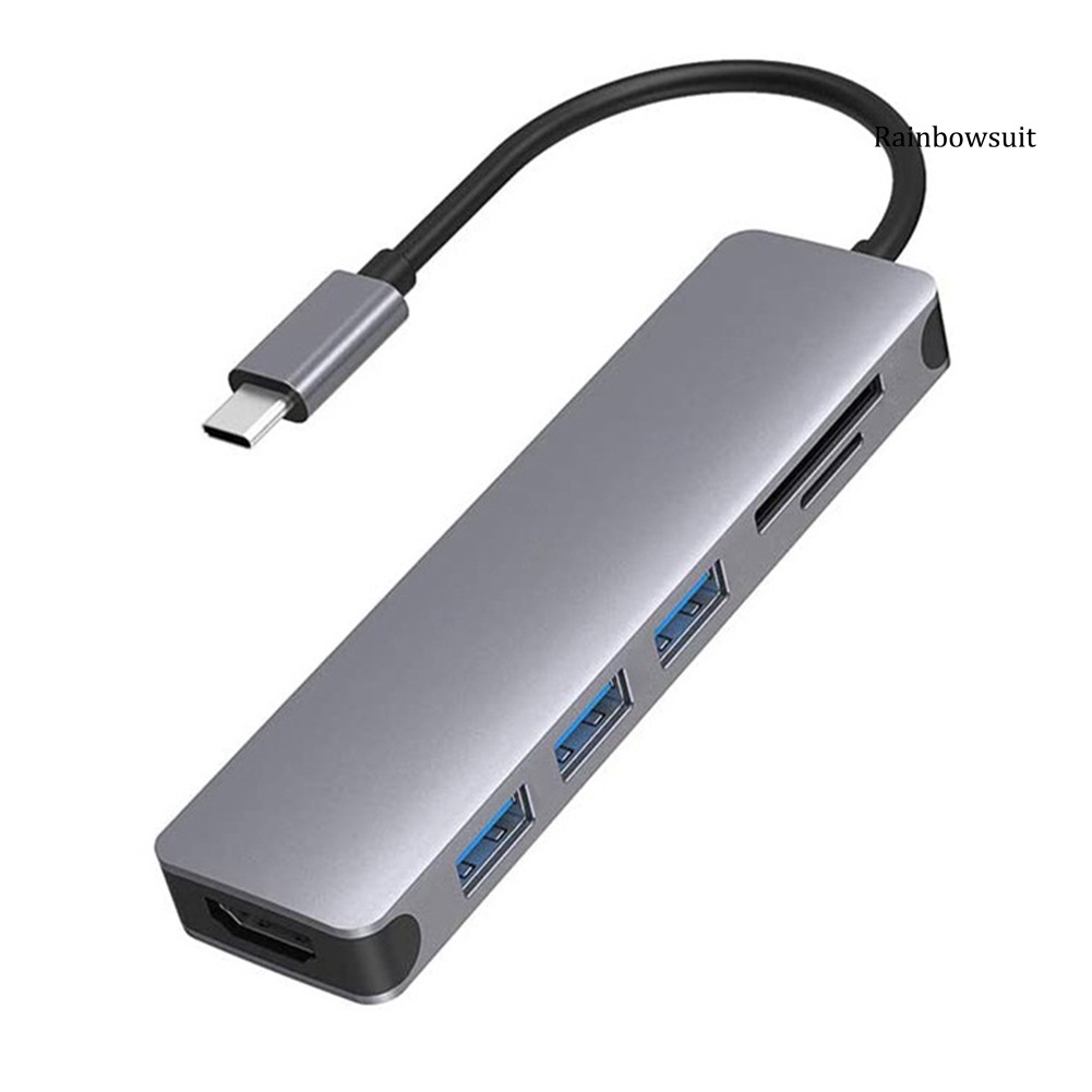 Đầu Đọc Thẻ Nhớ Rb-4K 6 Trong 1 Type-C Sang Hdmi / Usb3.0