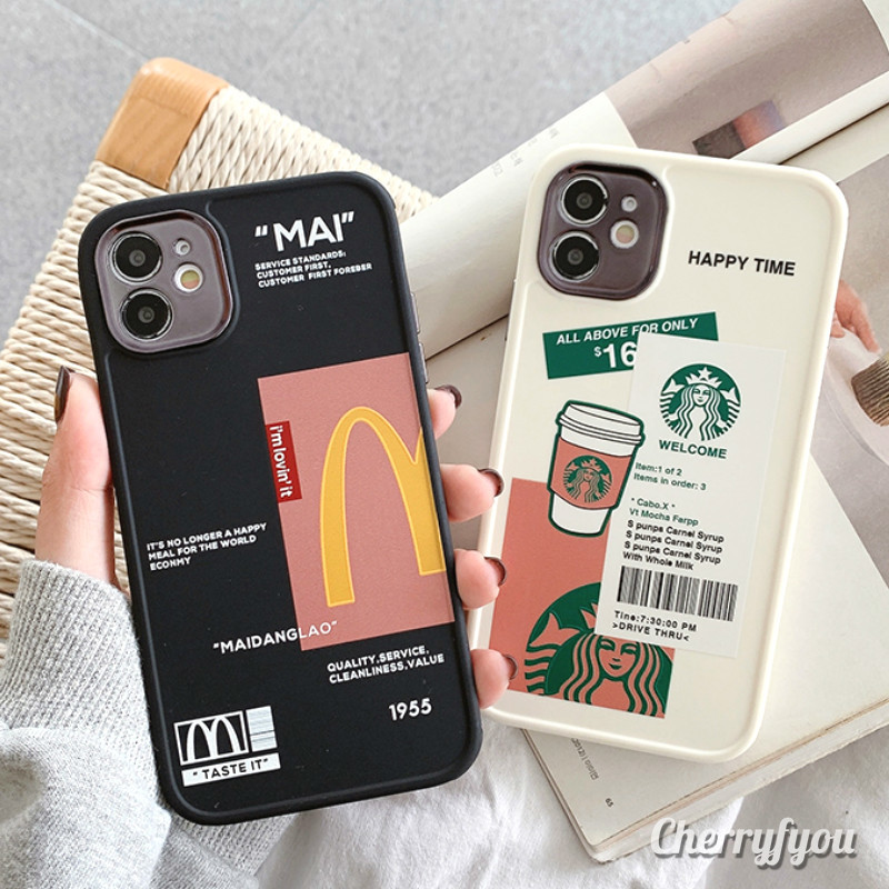 MCDONALDS Ốp Lưng Mềm Bảo Vệ Cao Cấp Cho Iphone 12 11 Pro Max Xr Xs Max 7 8 Plus