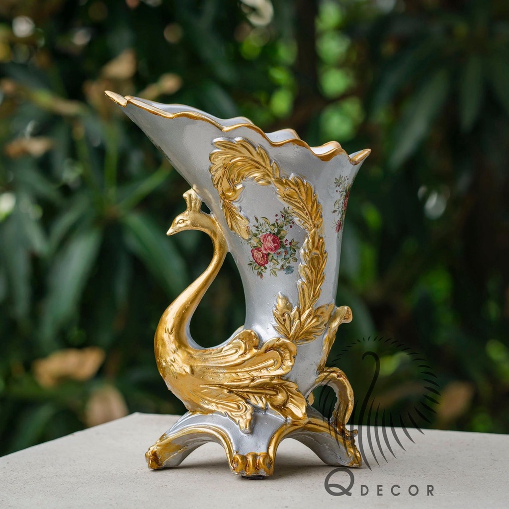 Bình con công và 26 cành lông công phong thủy loại đẹp