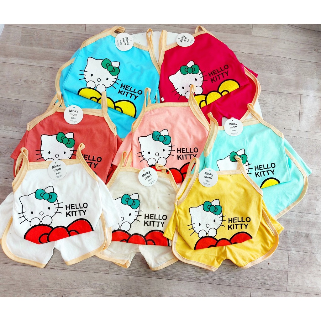 [HOTTREND] BỘ HAI DÂY HELLO KITTY CHẤT COTTON MỀM MÁT SIÊU ĐÁNG YÊU CHO BÉ. VIDEO THẬT. BIBO BABY SHOP