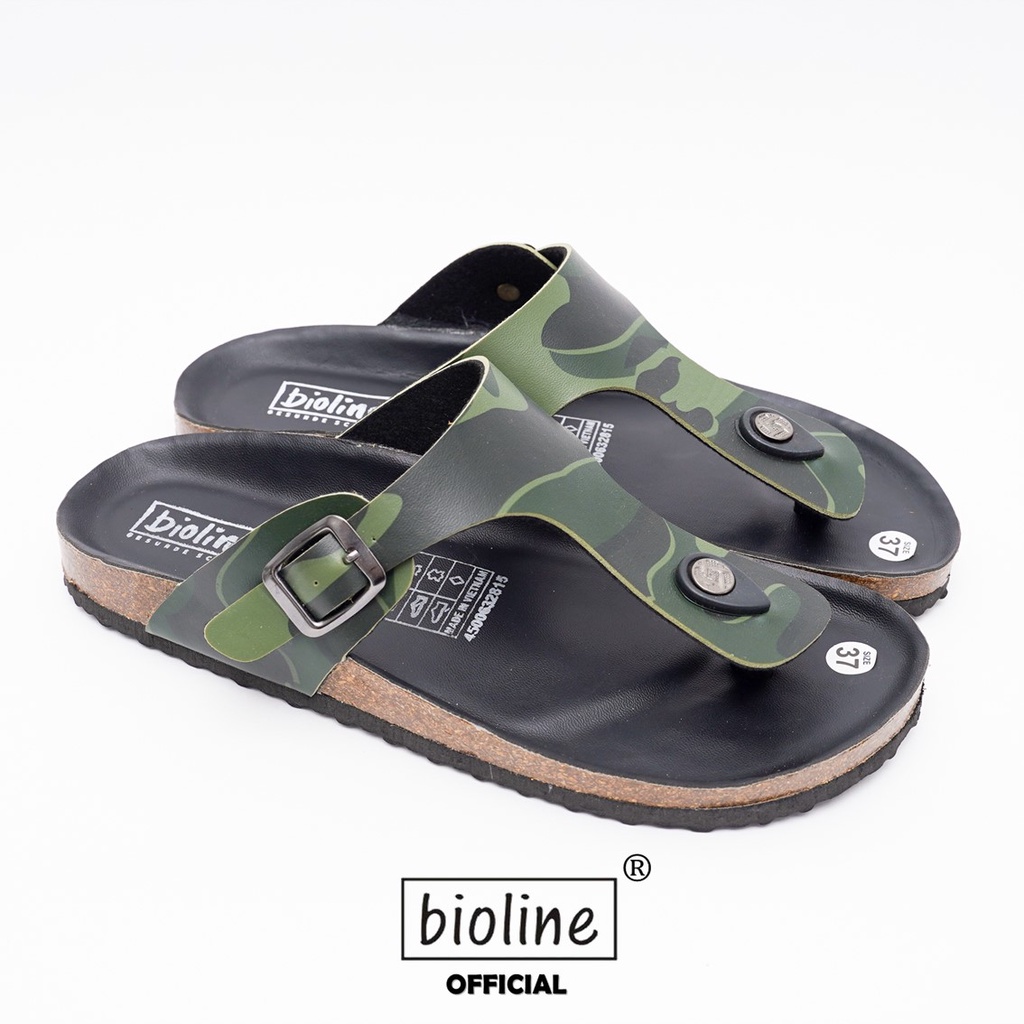 R07 - Dép Đế Trấu BIOLINE Official Quai Camo Rằn Ri Thiết Kế Tách Ngón