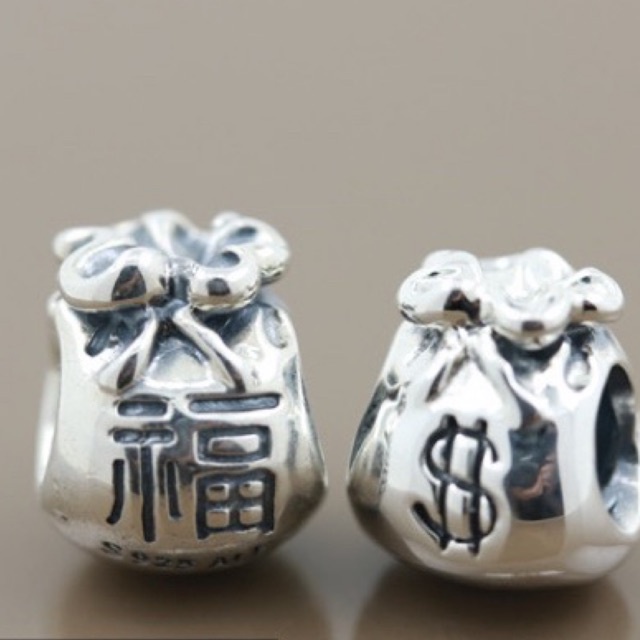 Hạt charm túi phúc bạc 925 ( vừa tất cả các vòng tay)