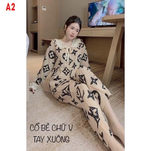 [FREE SHIP] Bộ Đồ Ngủ Pijama 💖 Bộ Lụa KaTe Tay Dài Quần Dài Cao Cấp [Ảnh Thật] [Siêu Đẹp] | BigBuy360 - bigbuy360.vn