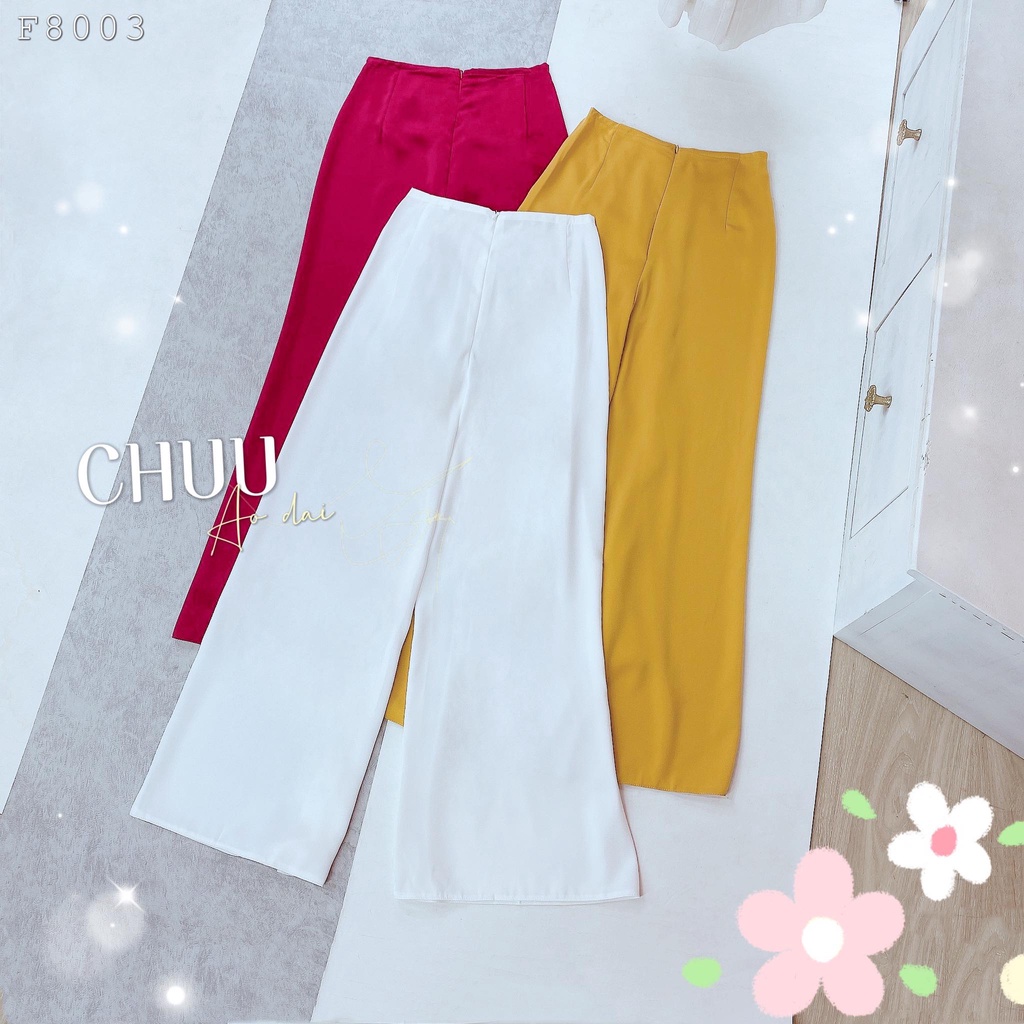 Quần lụa áo dài công sở nữ kiểu cách tân lưng chun CHUU F8003