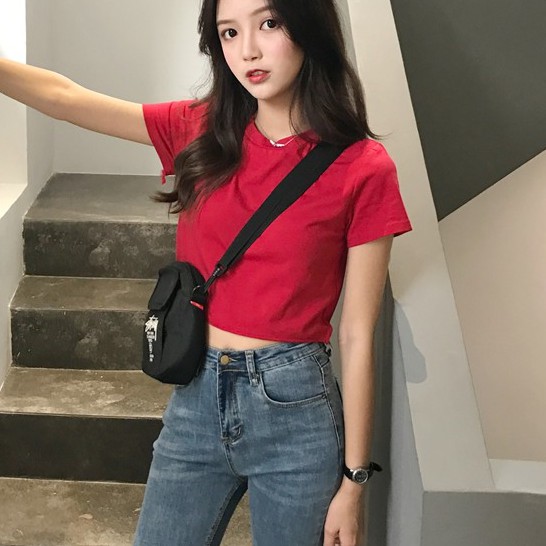 [SẴN] Áo croptop nữ tay ngắn Ulzzang Quảng Châu ATC78