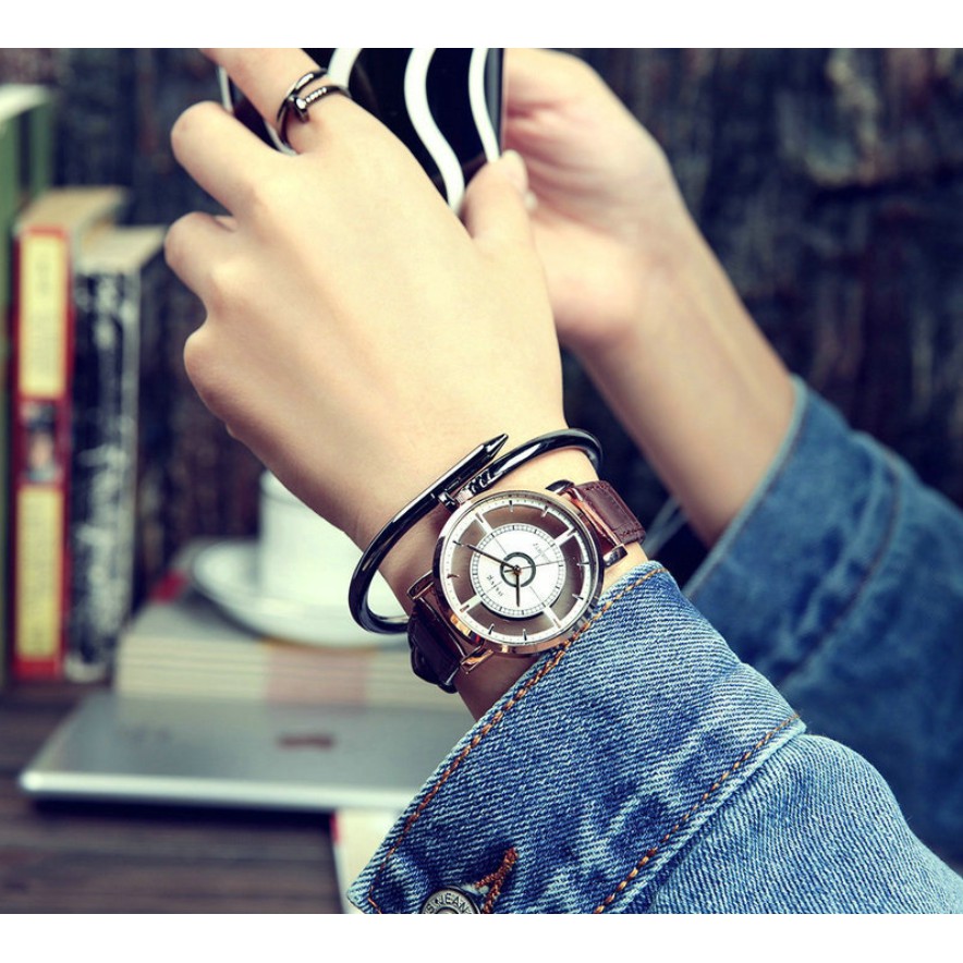 Đồng hồ thời trang nam nữ ROSIVGA dây da đẹp, kiểu dáng độc lạ | BigBuy360 - bigbuy360.vn