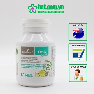 Viên uống bổ sung dha cho bé bio island dha for kids lọ 60 viên