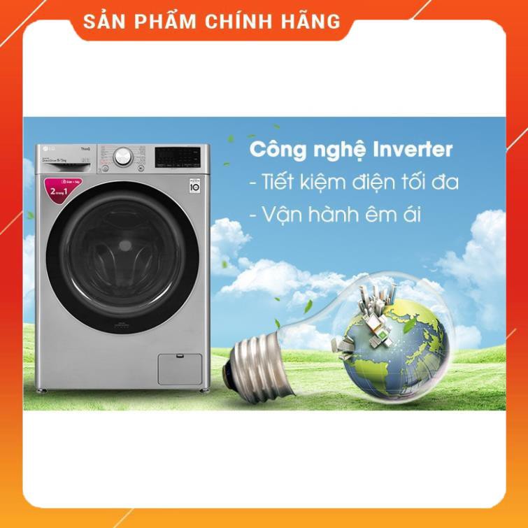 Máy giặt sấy LG Inverter 9 kg FV1409G4V mới 2020 [ Miễn phí giao tại nội thành Hà Nội ]