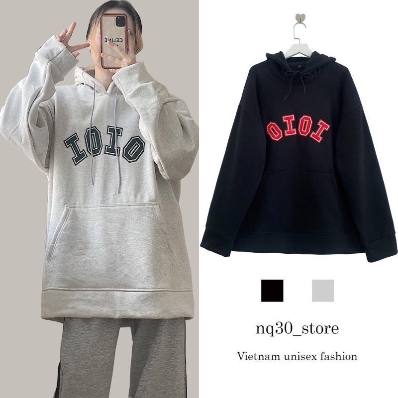 Áo Hoodie OIOI Form Rộng Nam Nữ Unisex