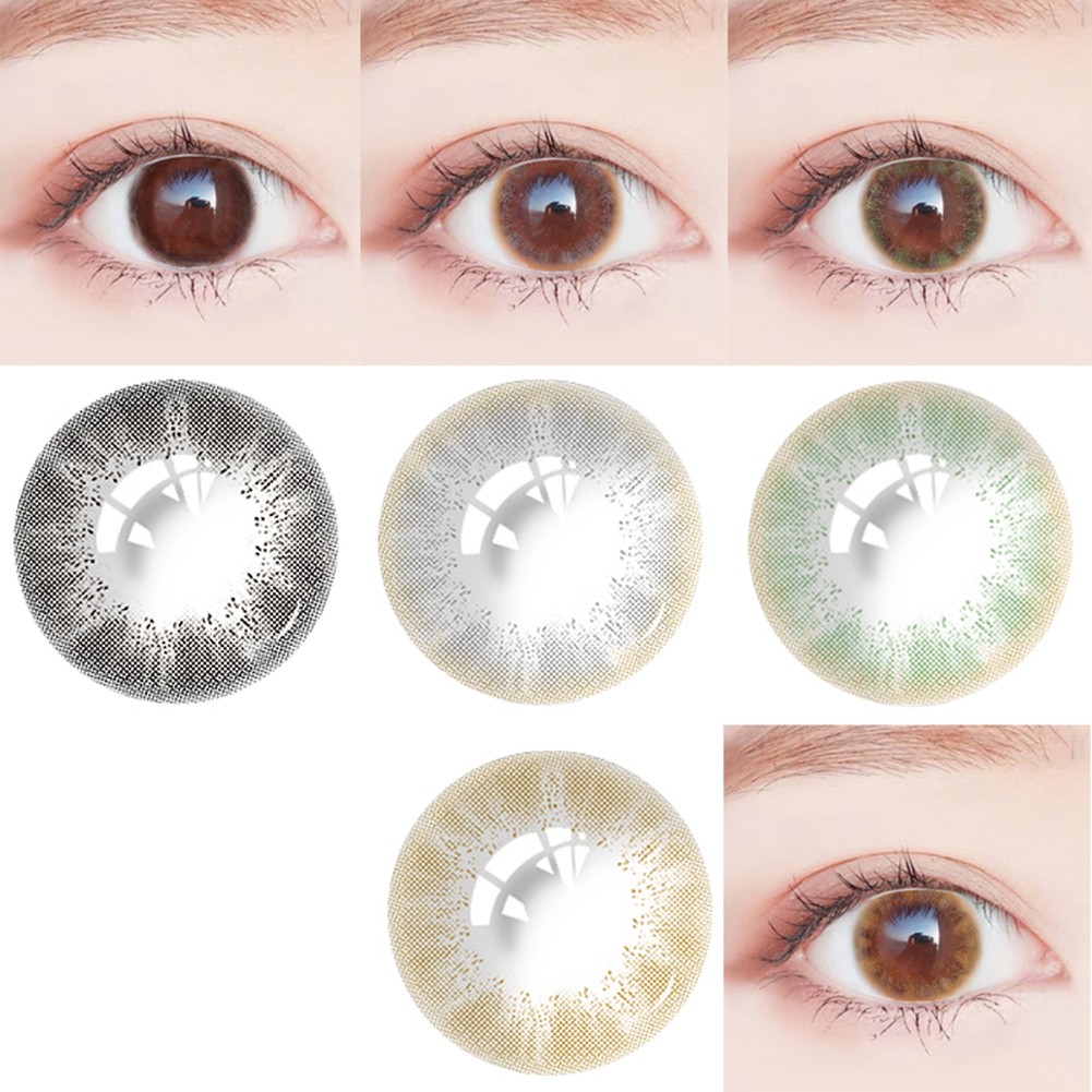 Simrises Round Big Eyes Cosmetic Contact Lenses Makeup 0 Degree Eyewear Party Cosplay