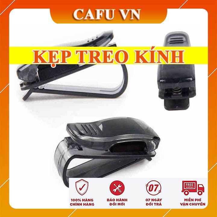 Kẹp treo kính kẹp nhựa giữ kính đen, gắn trong xe hơi - CAFU VN