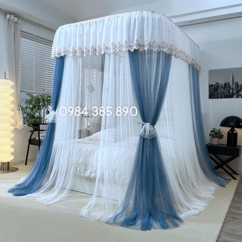 Màn/ mùng khung không khoan tường 2 cột