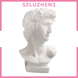 Tượng điêu khắc chân dung David bằng nhựa resin kiểu bình hoa để trồng cây cắm hoa trang trí nội thất