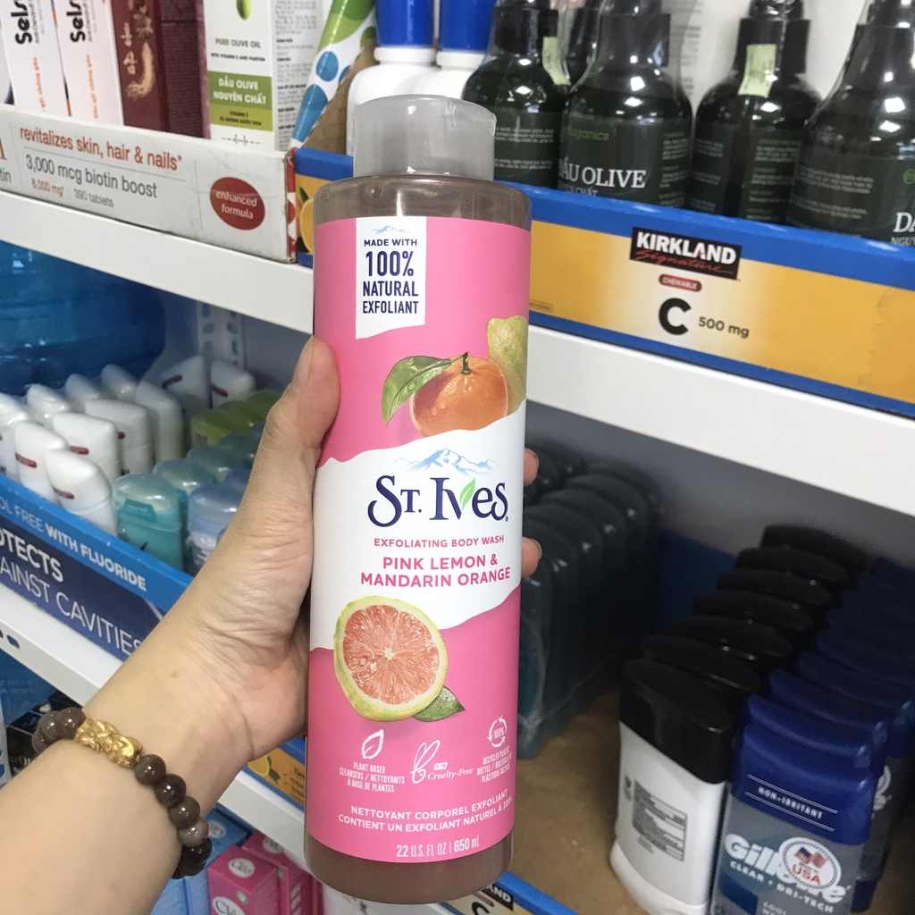 Sữa tắm STIVES Muối Biển/Yến Mạch/Hoa Hồng /Cam Chanh sữa tắm nữ st ives 650m